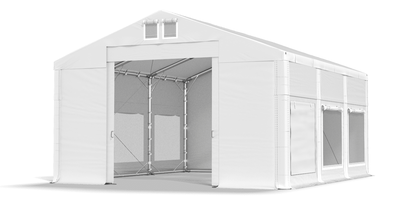 Brána stanu otvorená