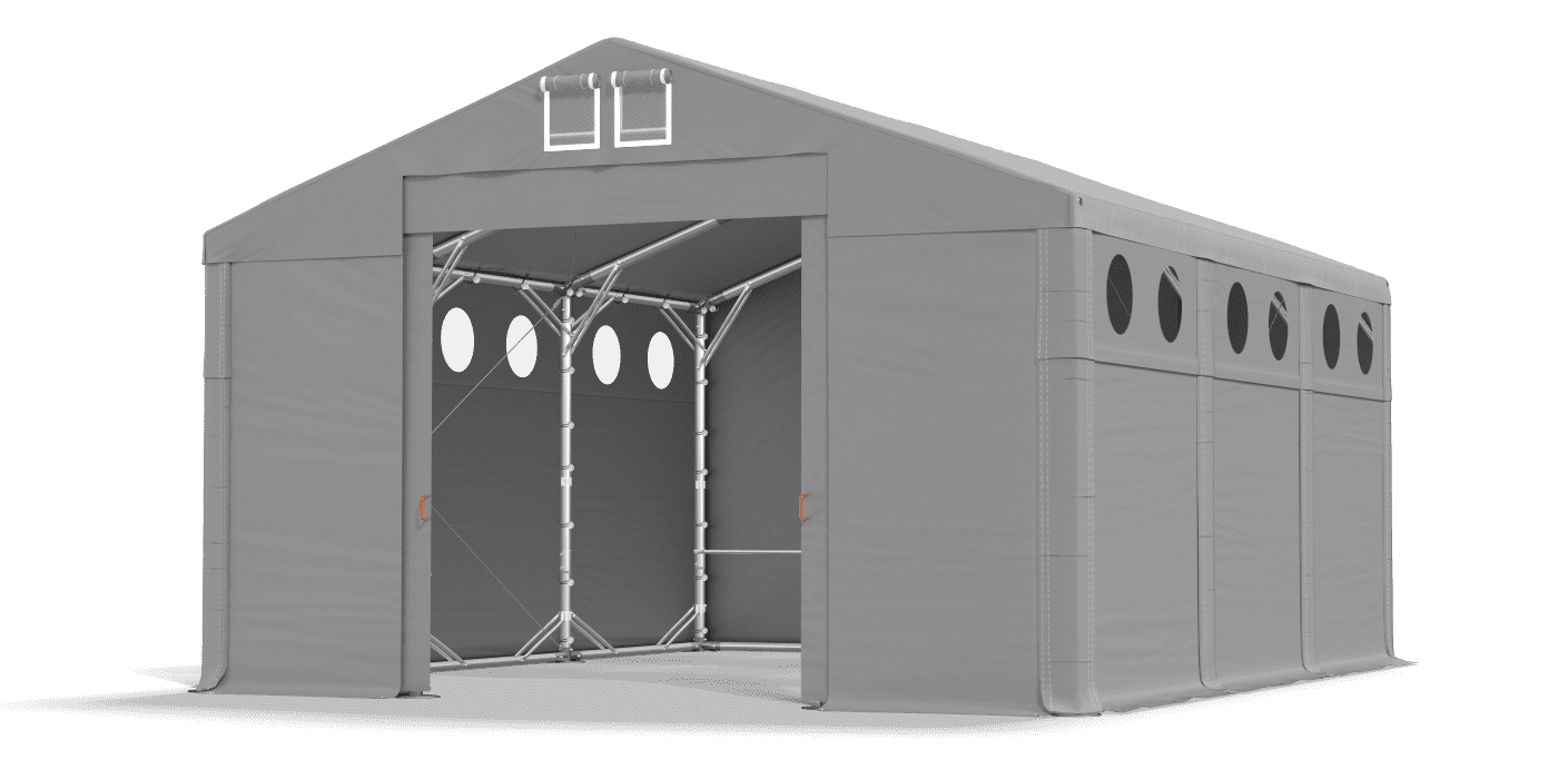 Brána stanu otvorená