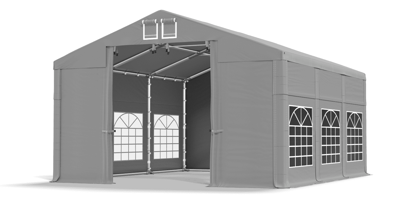 Brána stanu otvorená