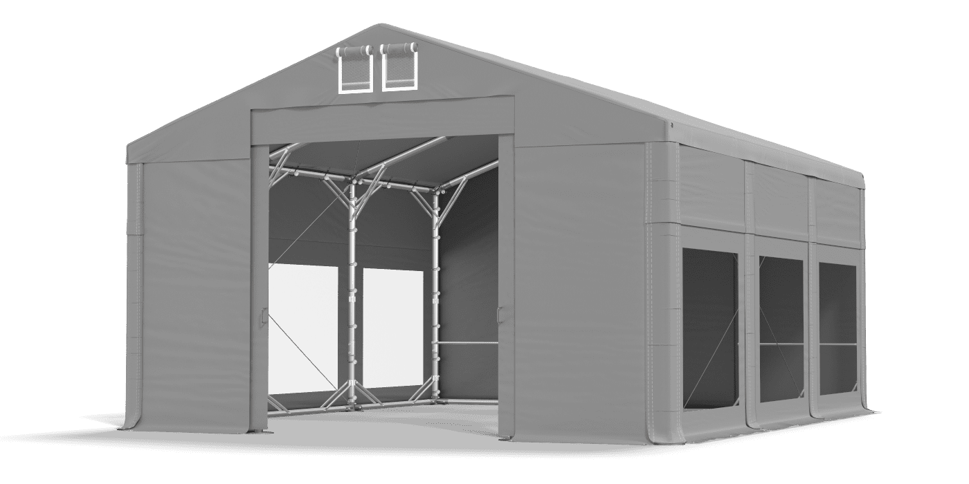 Brána stanu otvorená