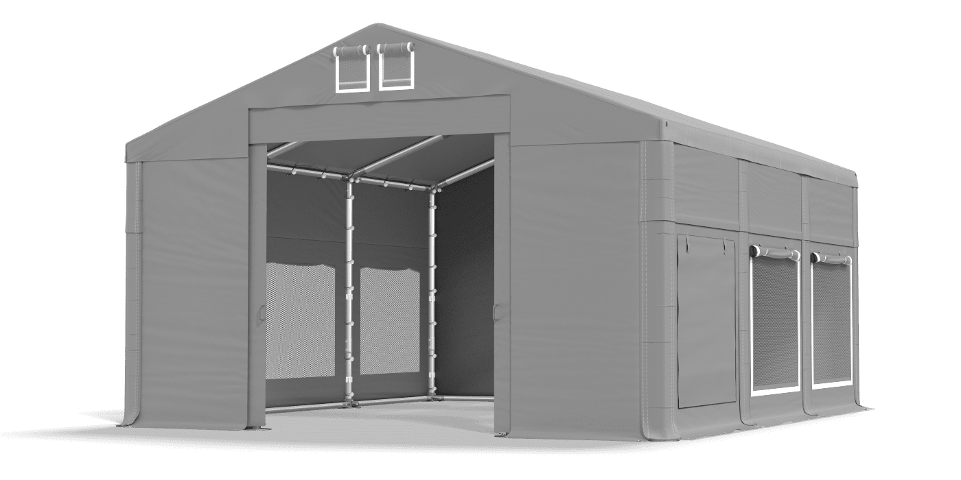 Brána stanu otvorená