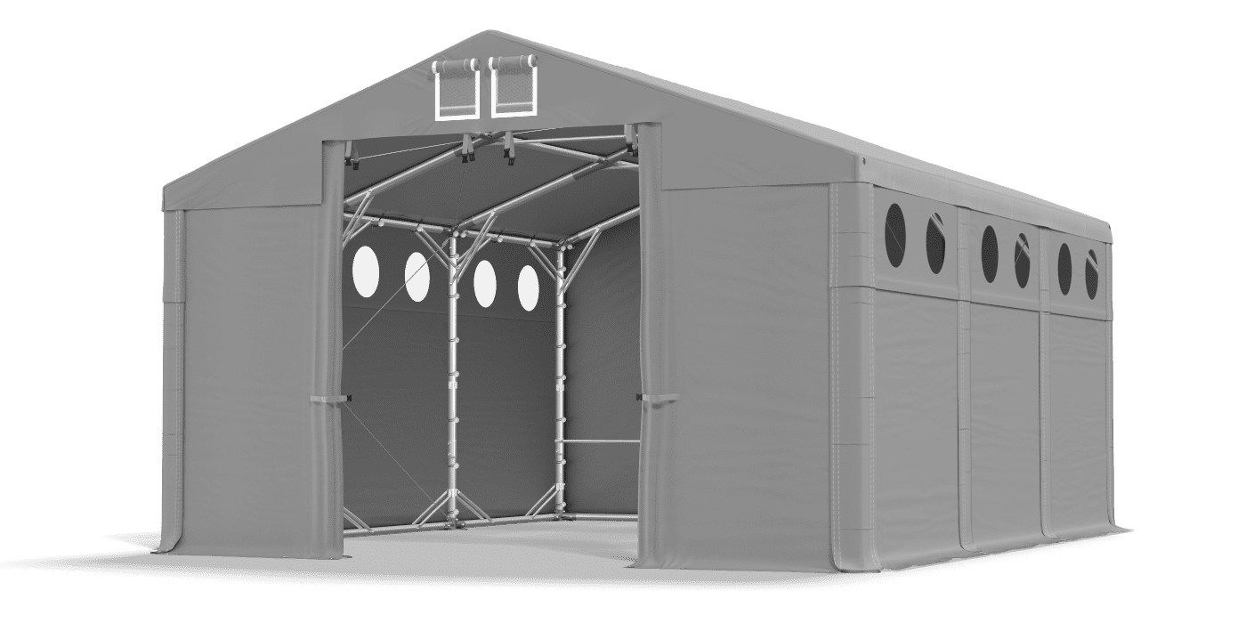 Brána stanu otvorená