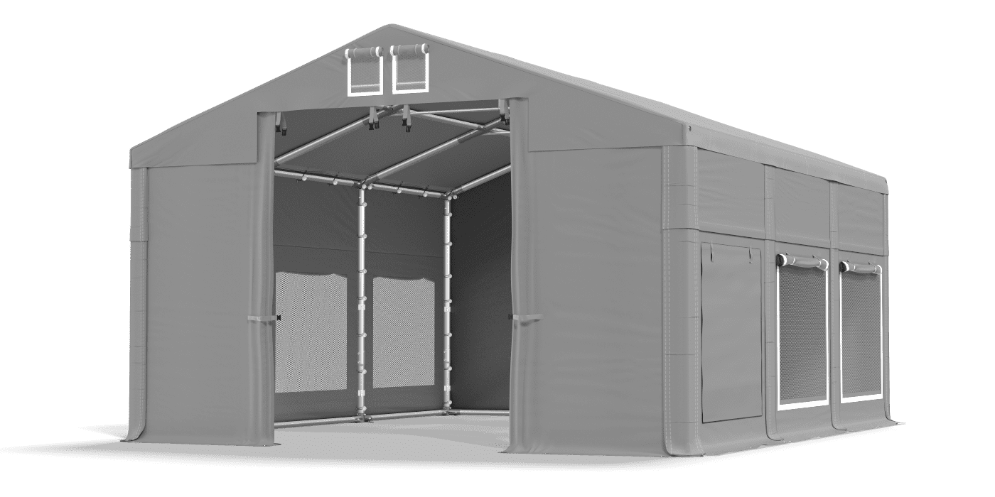 Brána stanu otvorená