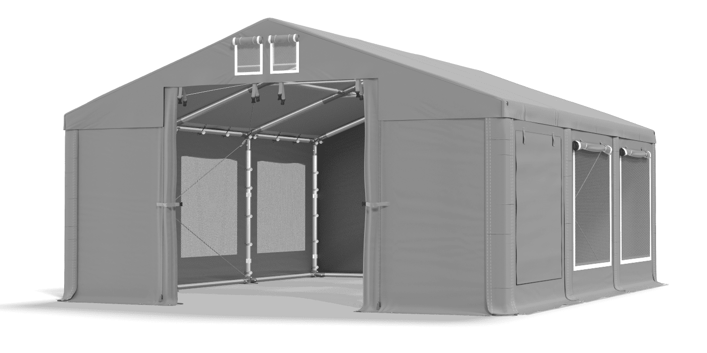 Brána stanu otvorená