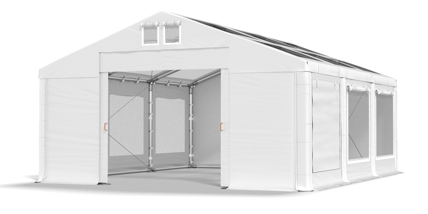 Brána stanu otvorená