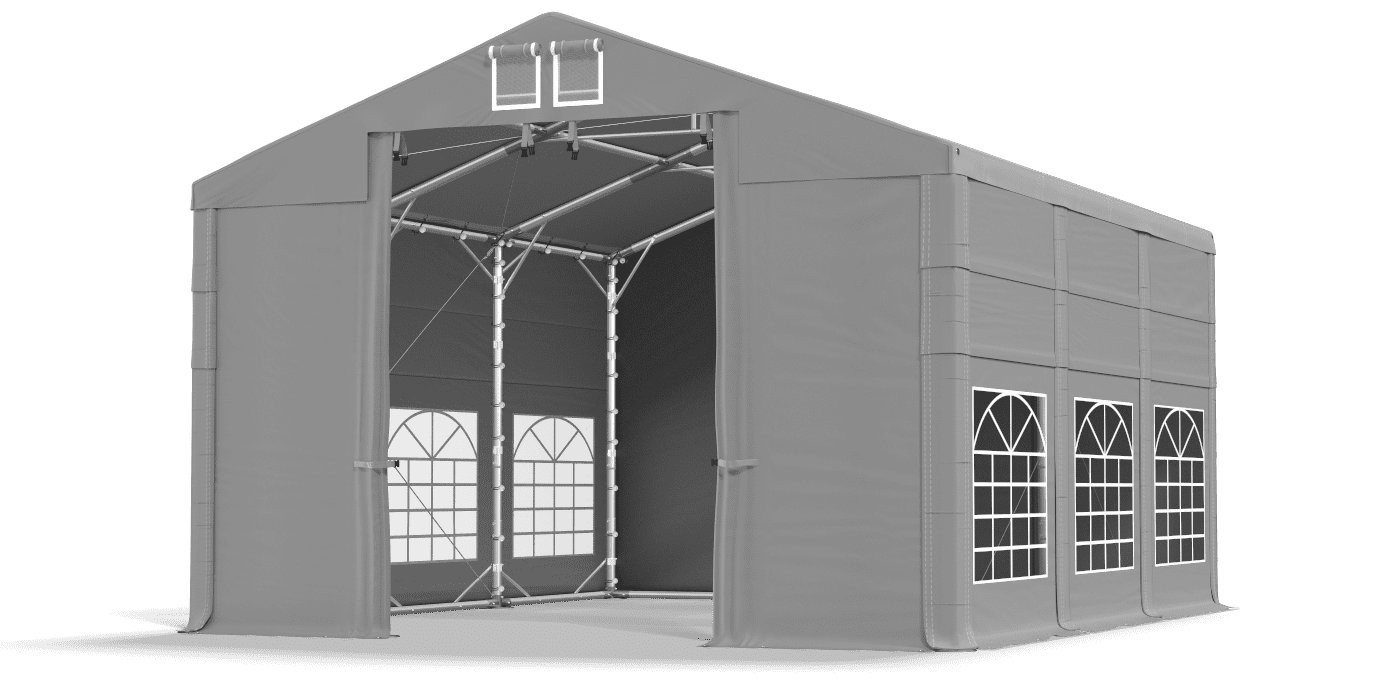 Brána stanu otvorená