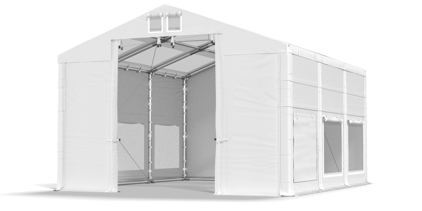 Brána stanu otvorená