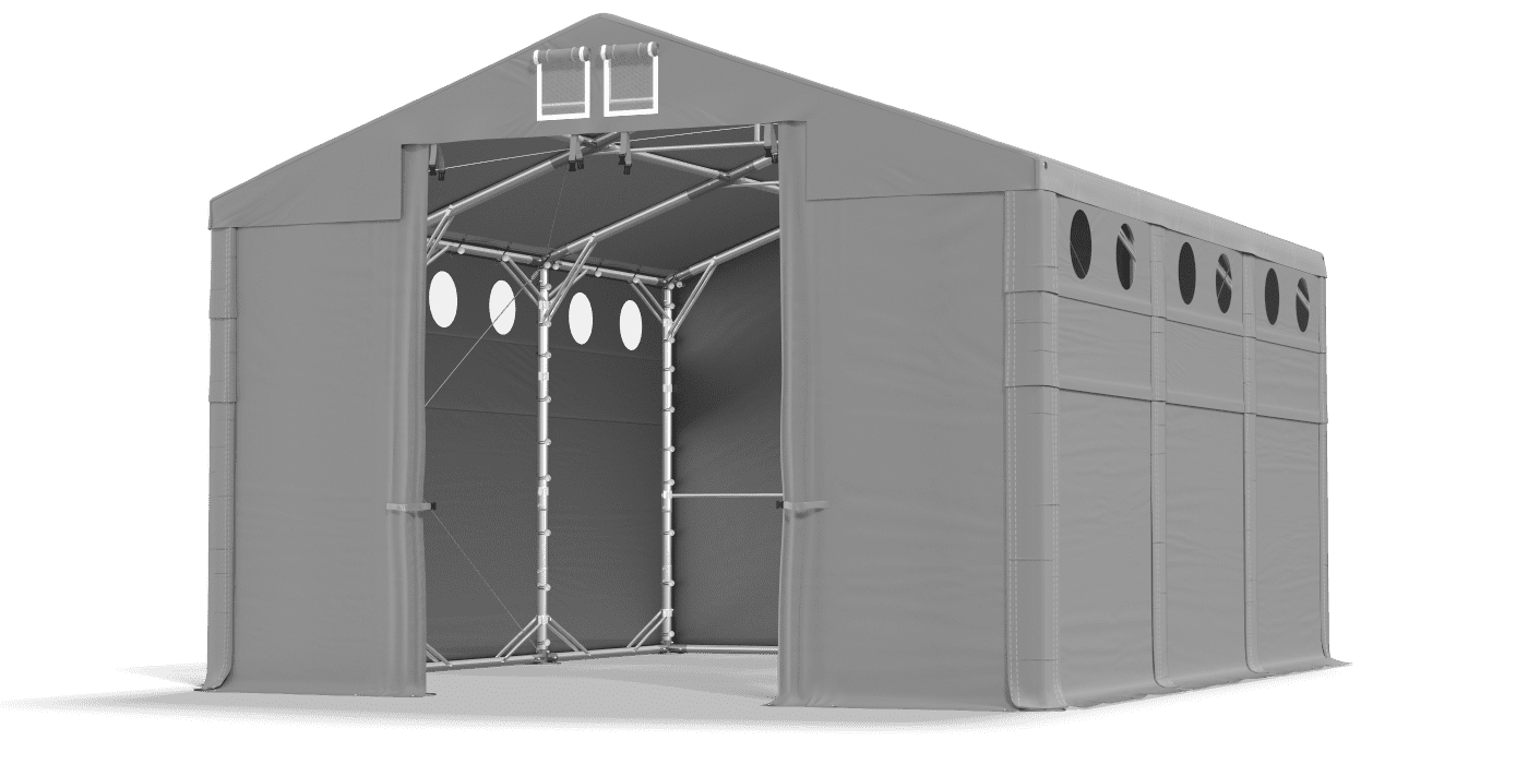 Brána stanu otvorená