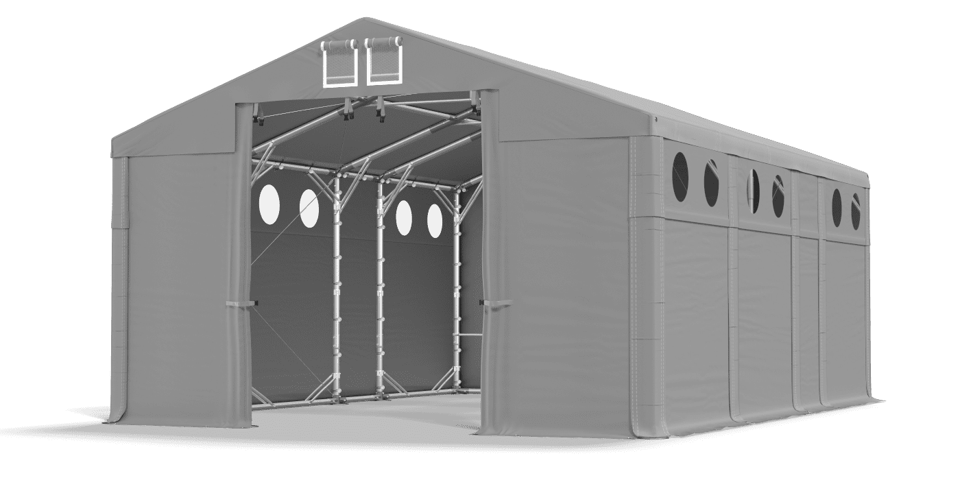 Brána stanu otvorená