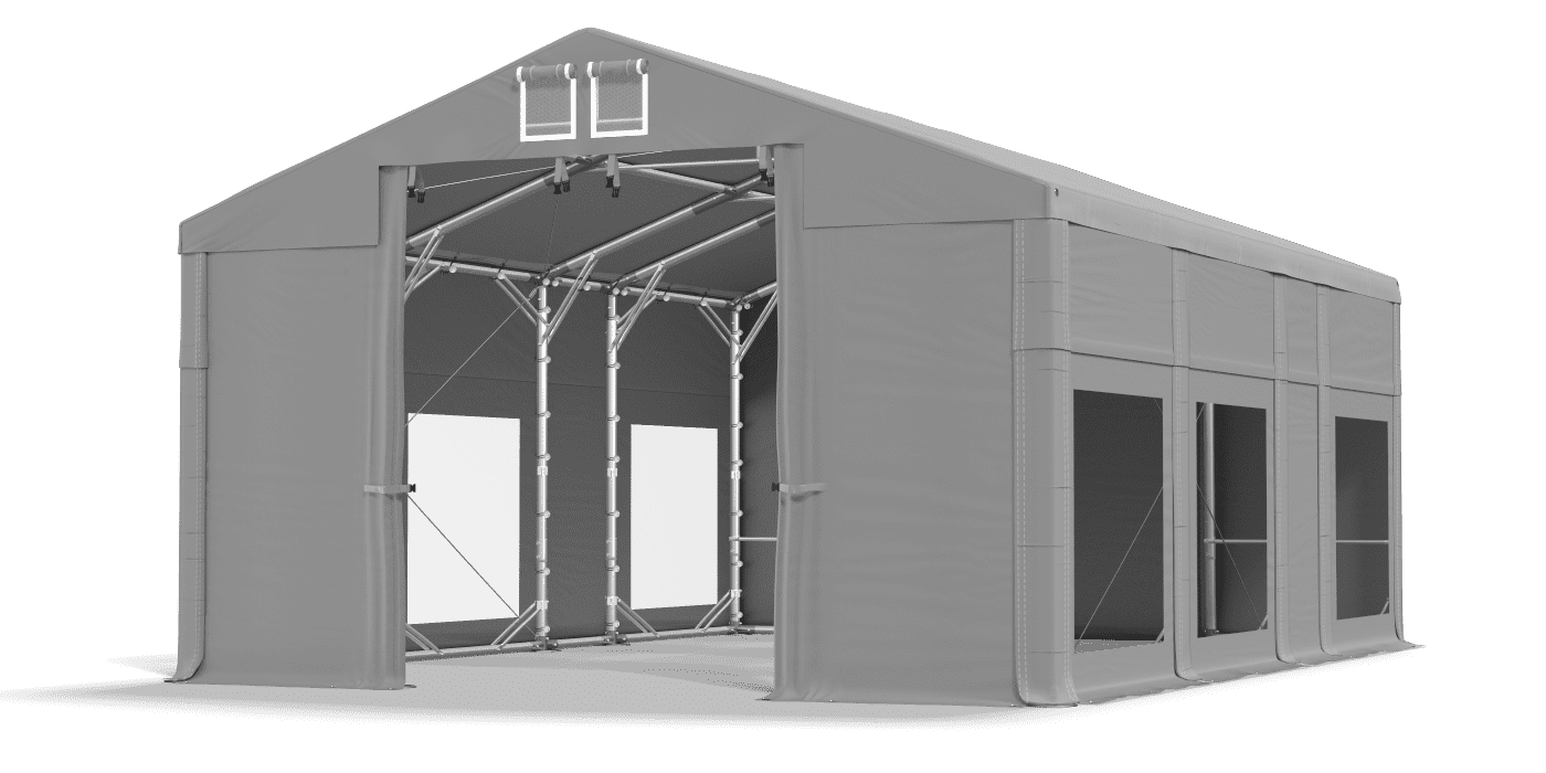 Brána stanu otvorená