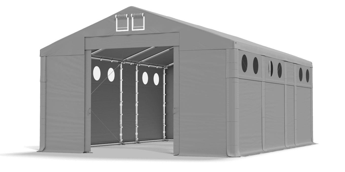 Brána stanu otvorená