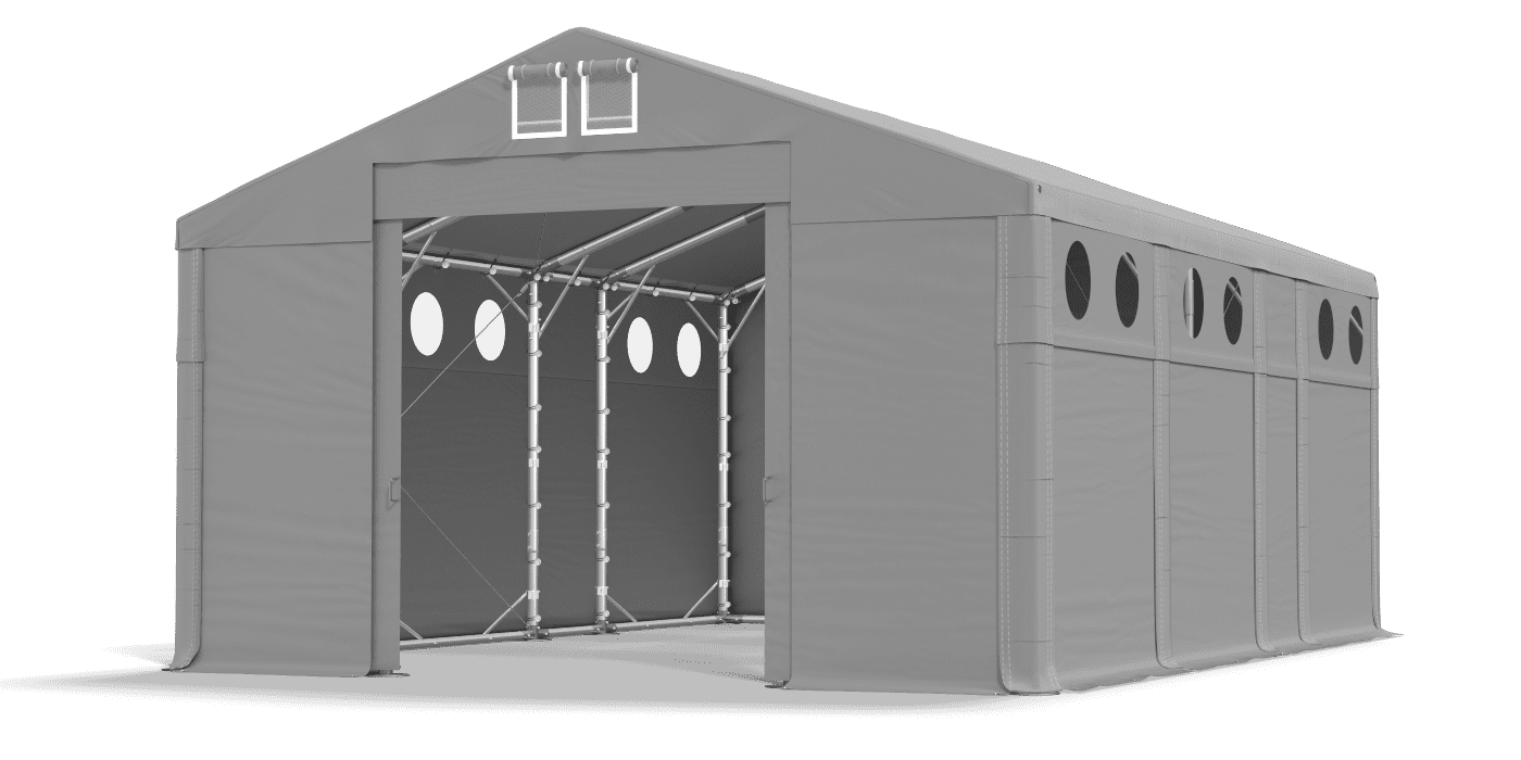 Brána stanu otvorená