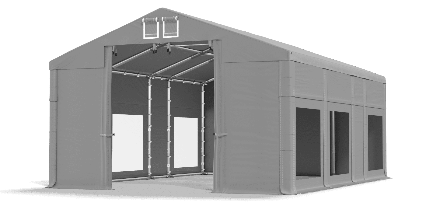 Brána stanu otvorená