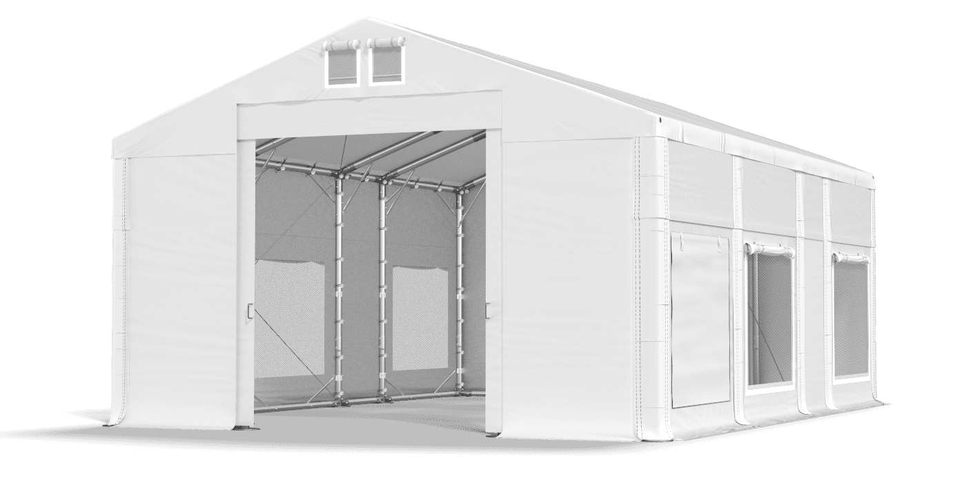 Brána stanu otvorená