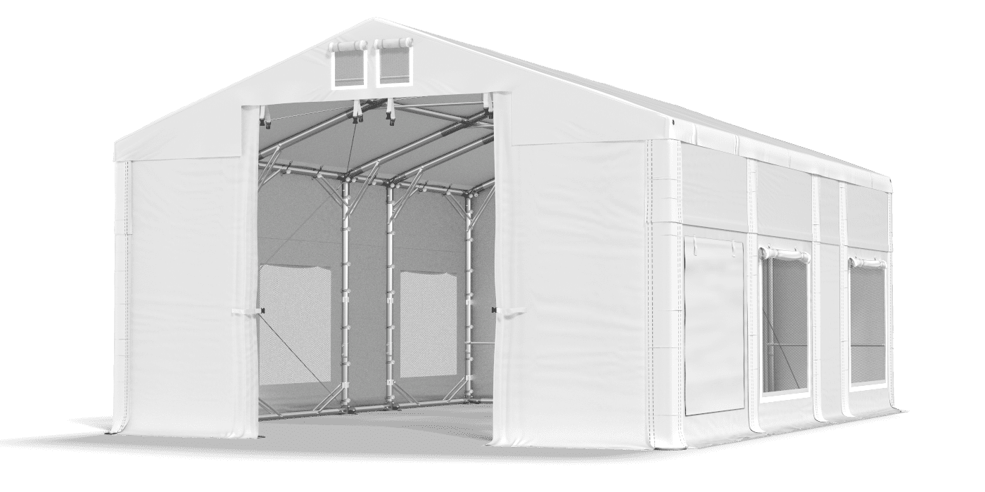 Brána stanu otvorená