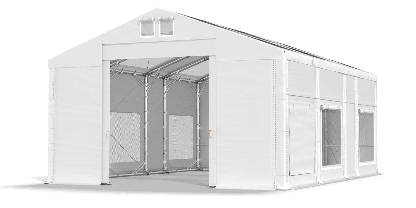 Brána stanu otvorená