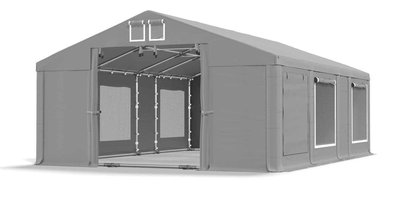 Brána stanu otvorená