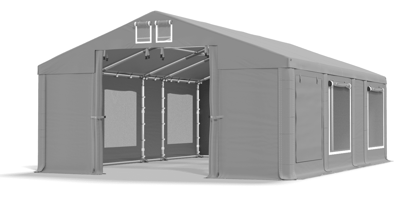 Brána stanu otvorená