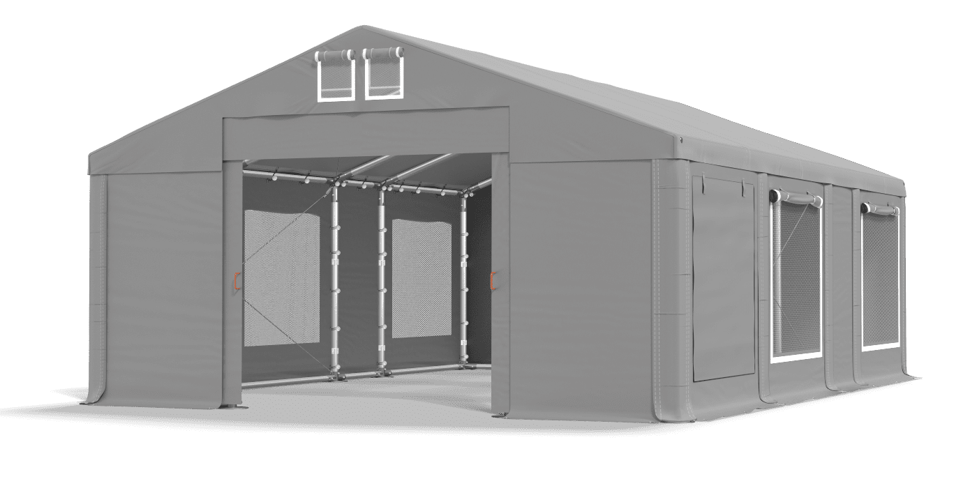 Brána stanu otvorená