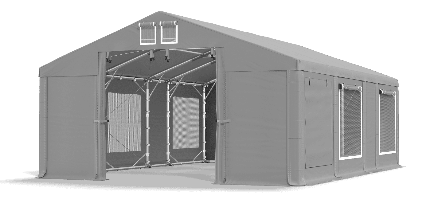 Brána stanu otvorená