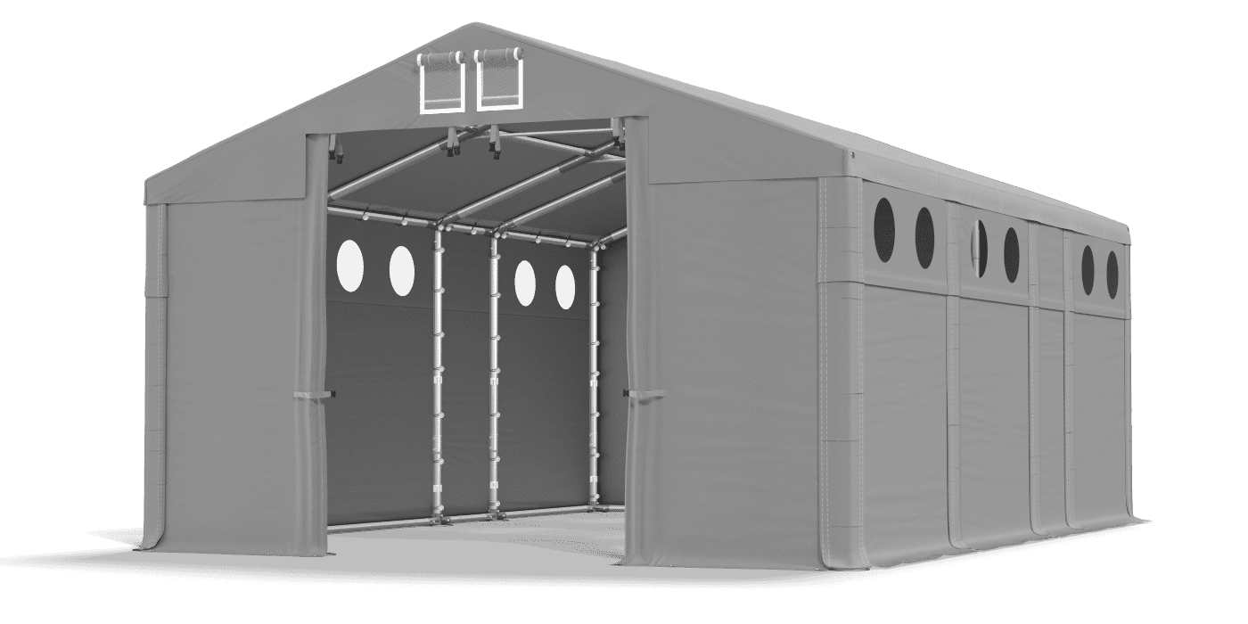 Brána stanu otvorená