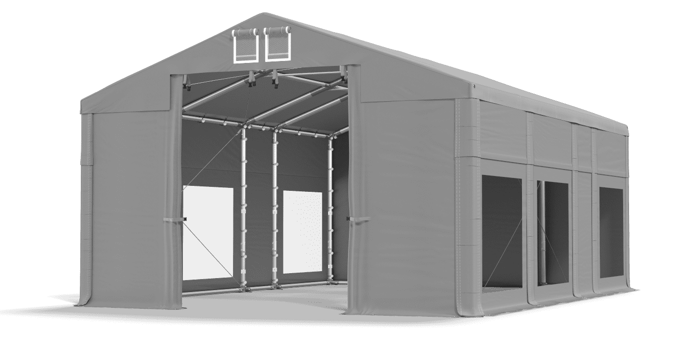 Brána stanu otvorená