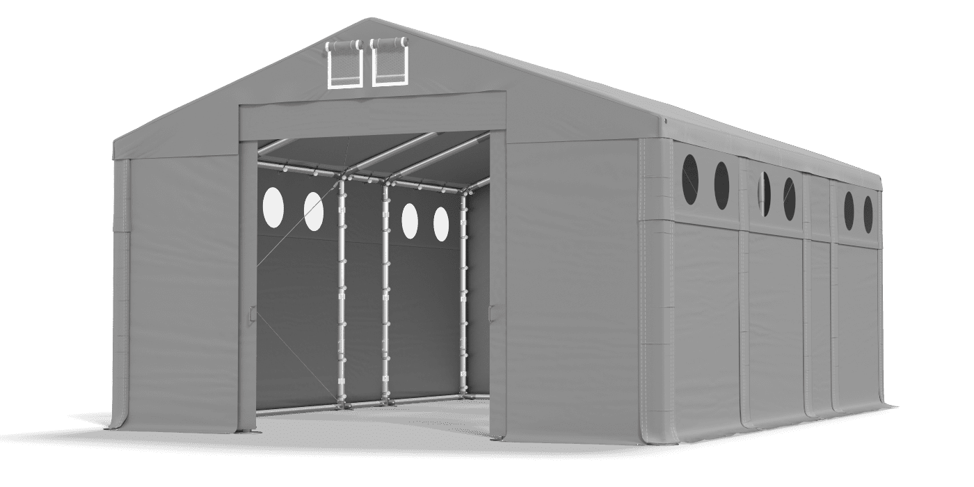 Brána stanu otvorená