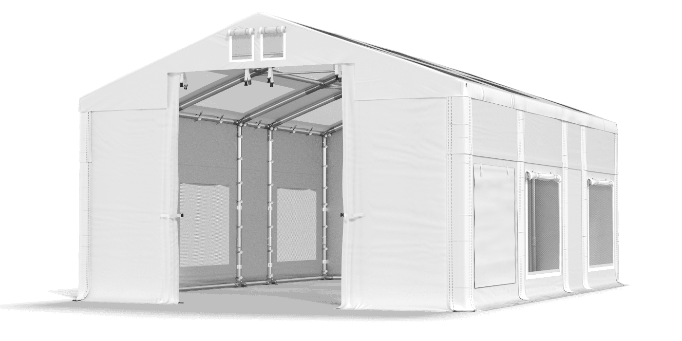 Brána stanu otvorená