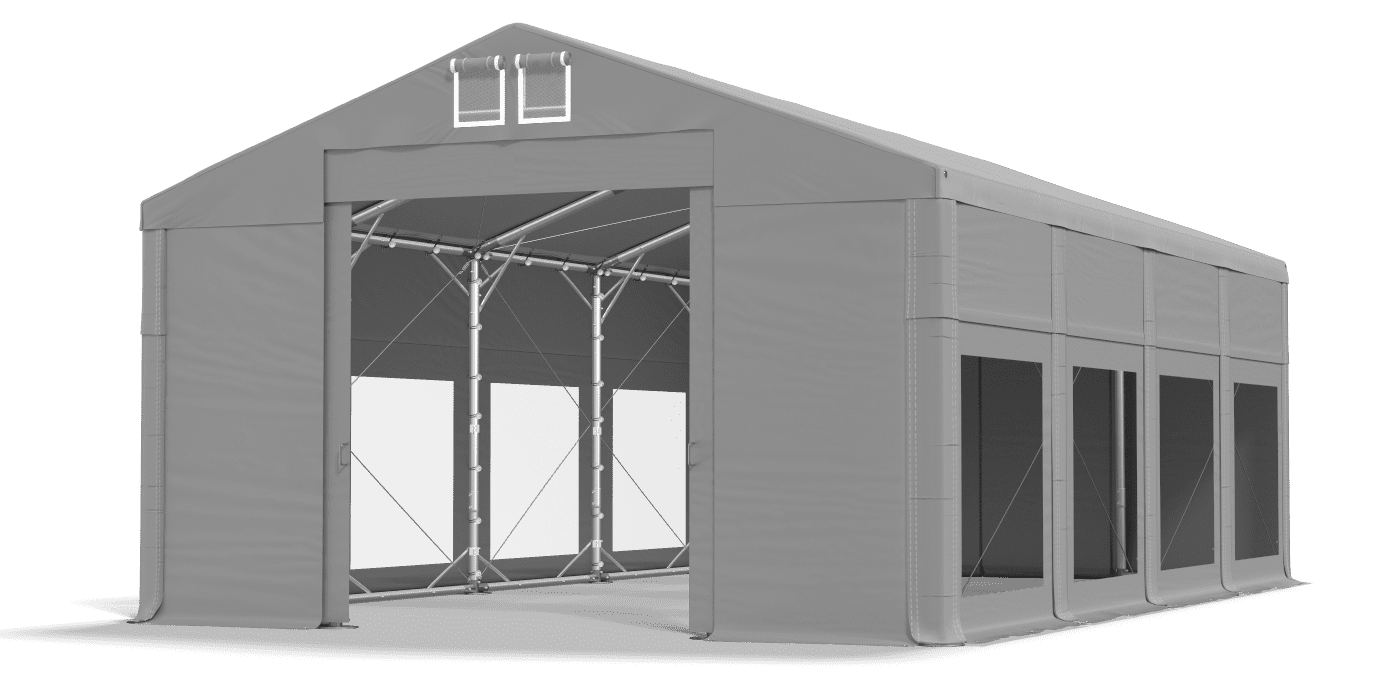 Brána stanu otvorená