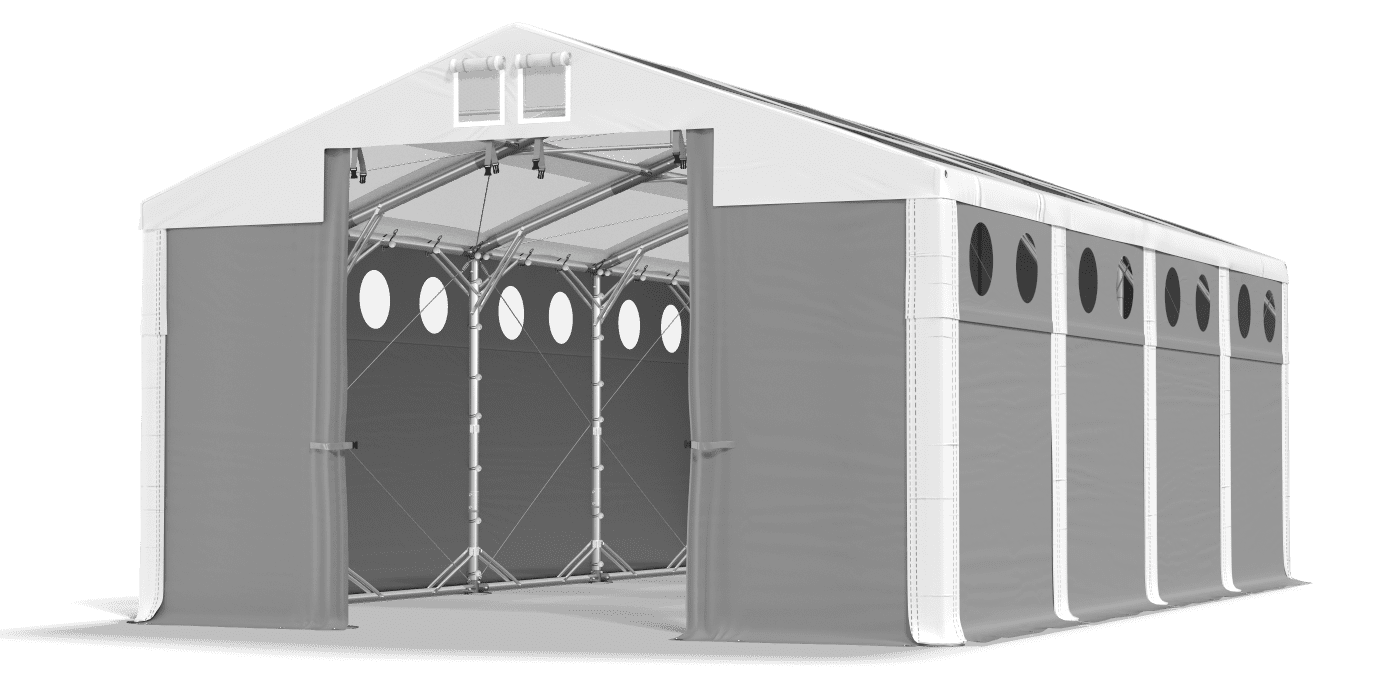 Brána stanu otvorená