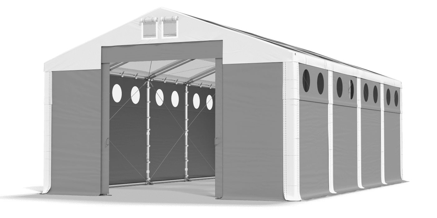 Brána stanu otvorená