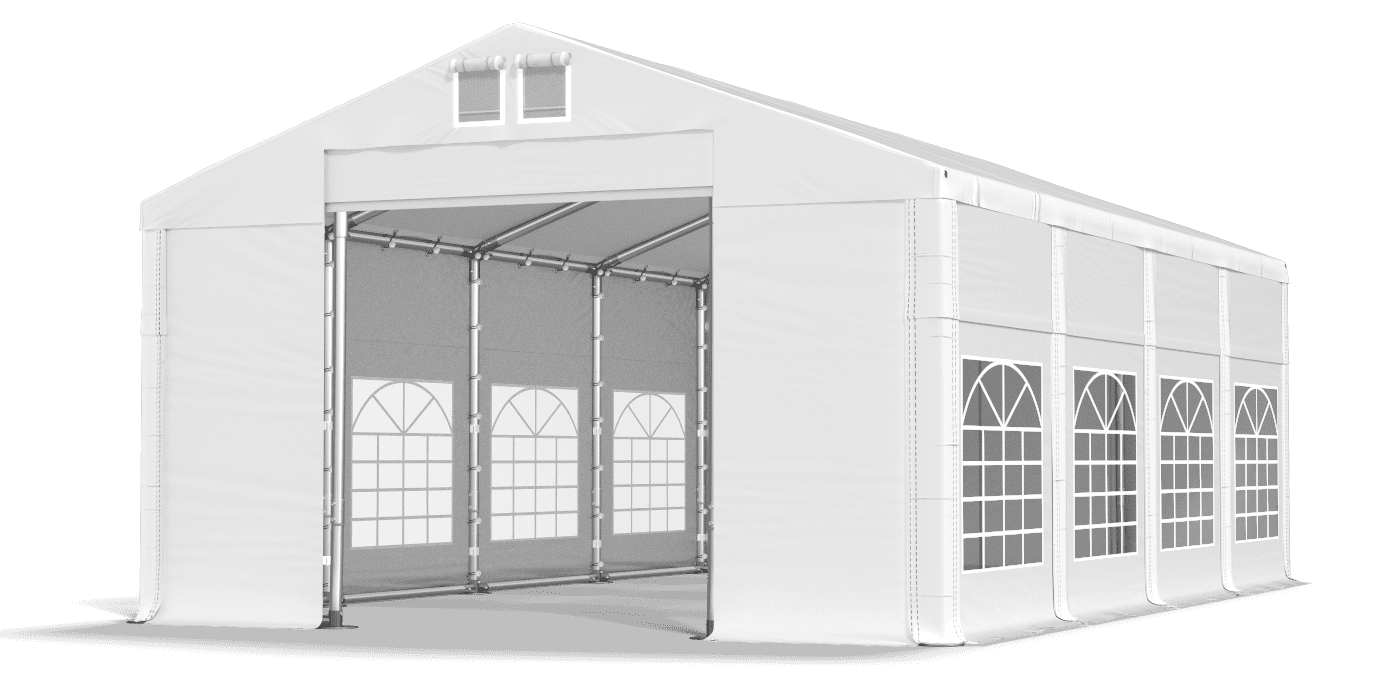 Brána stanu otvorená