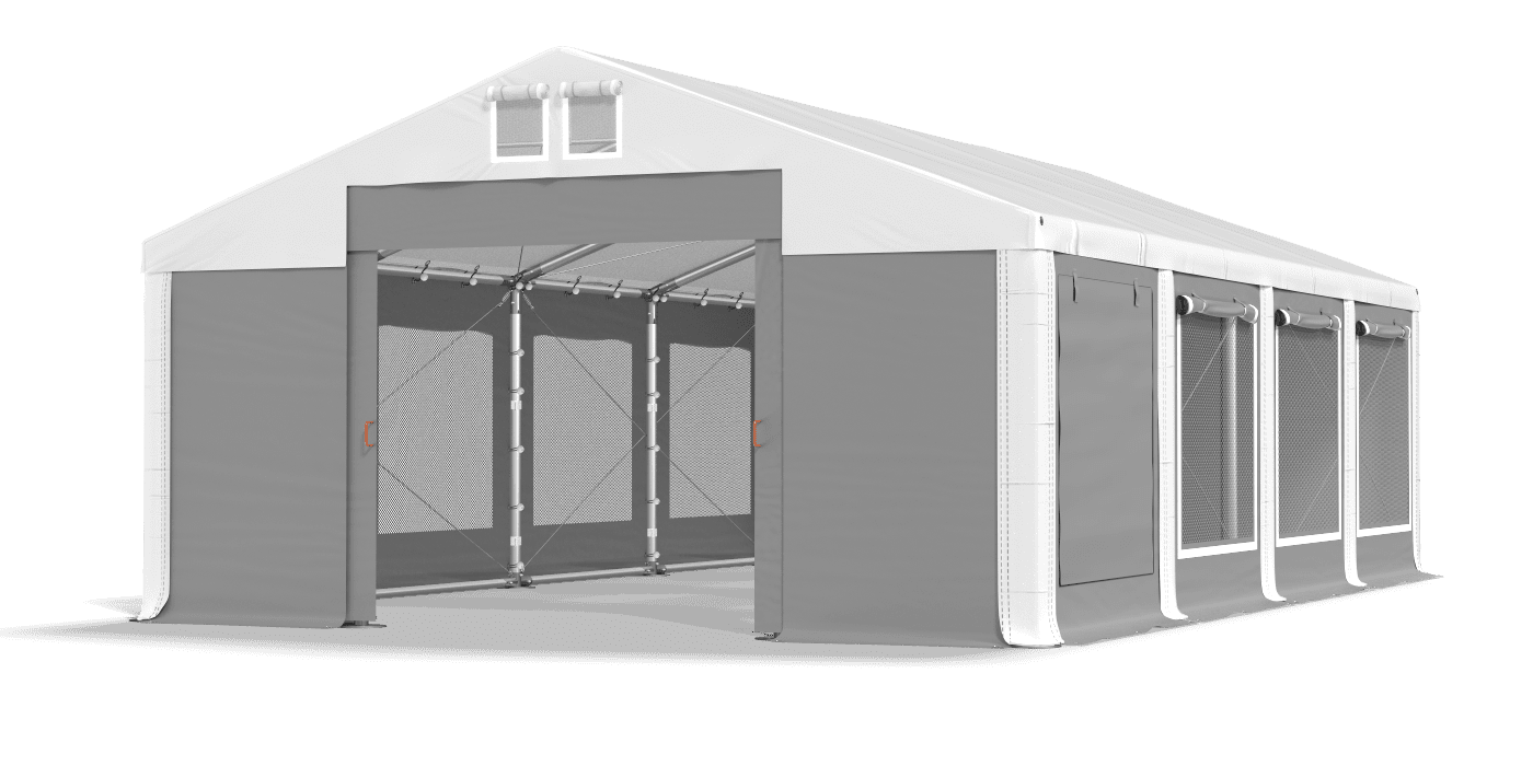 Brána stanu otvorená