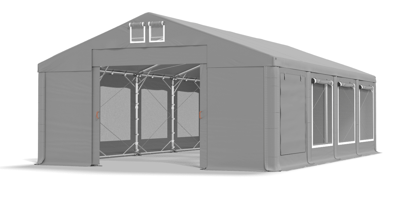 Brána stanu otvorená