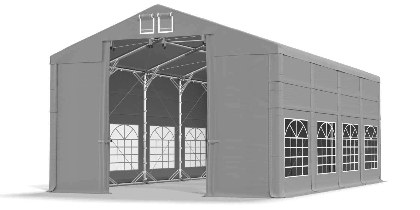 Brána stanu otvorená