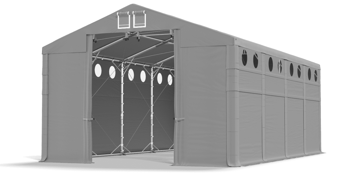 Brána stanu otvorená