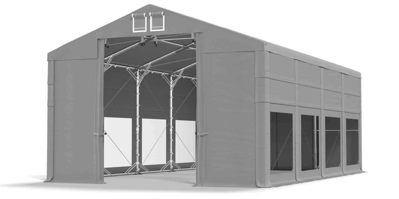 Brána stanu otvorená