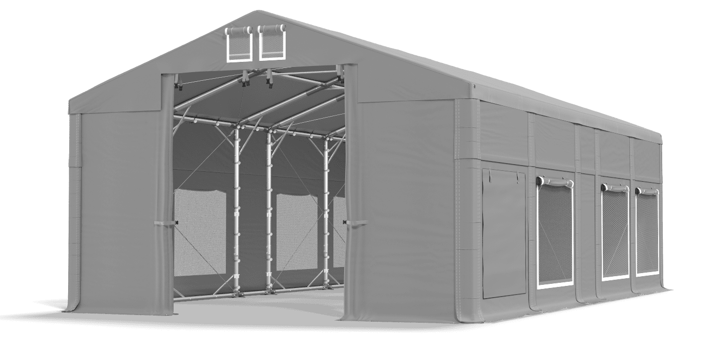 Brána stanu otvorená