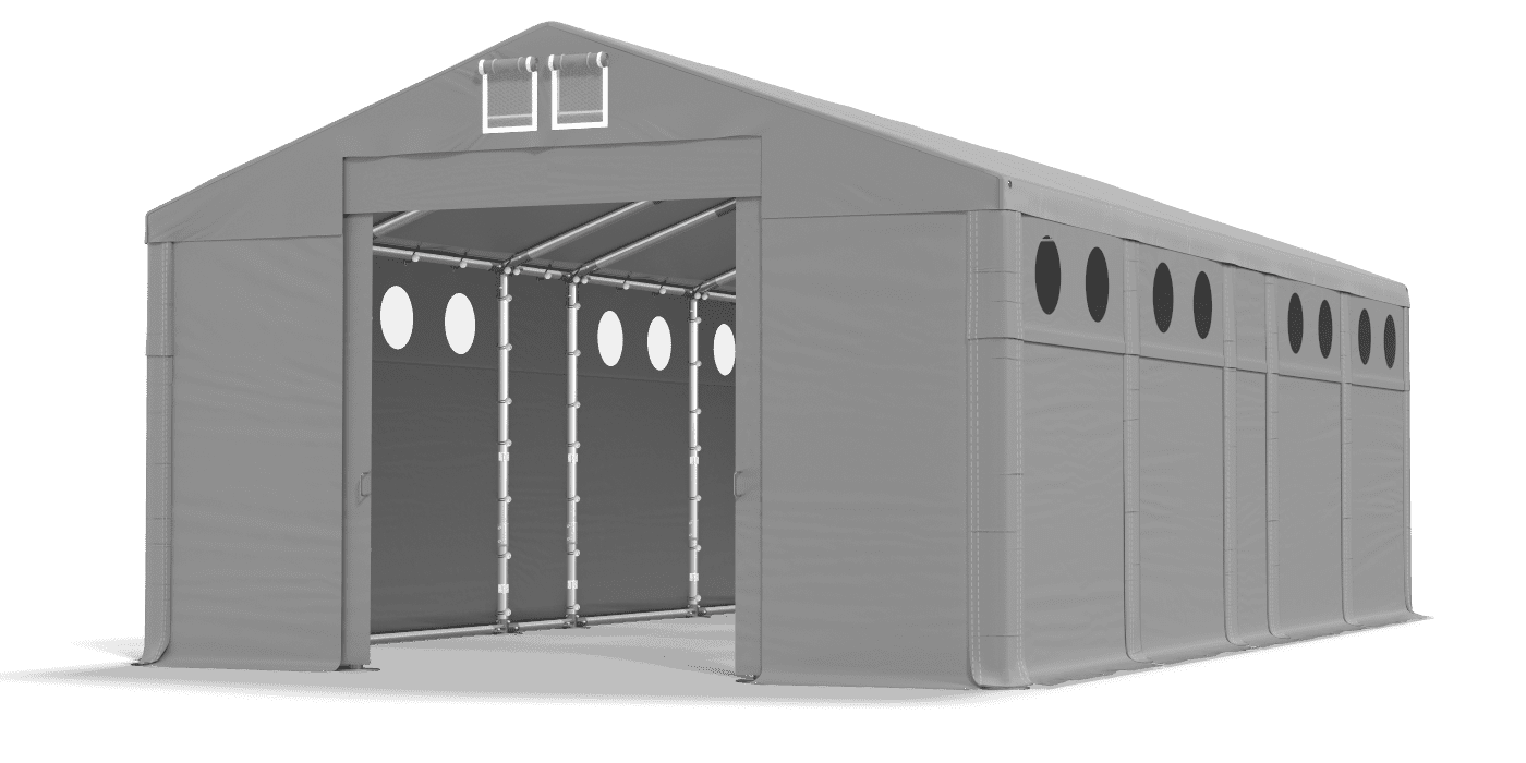 Brána stanu otvorená