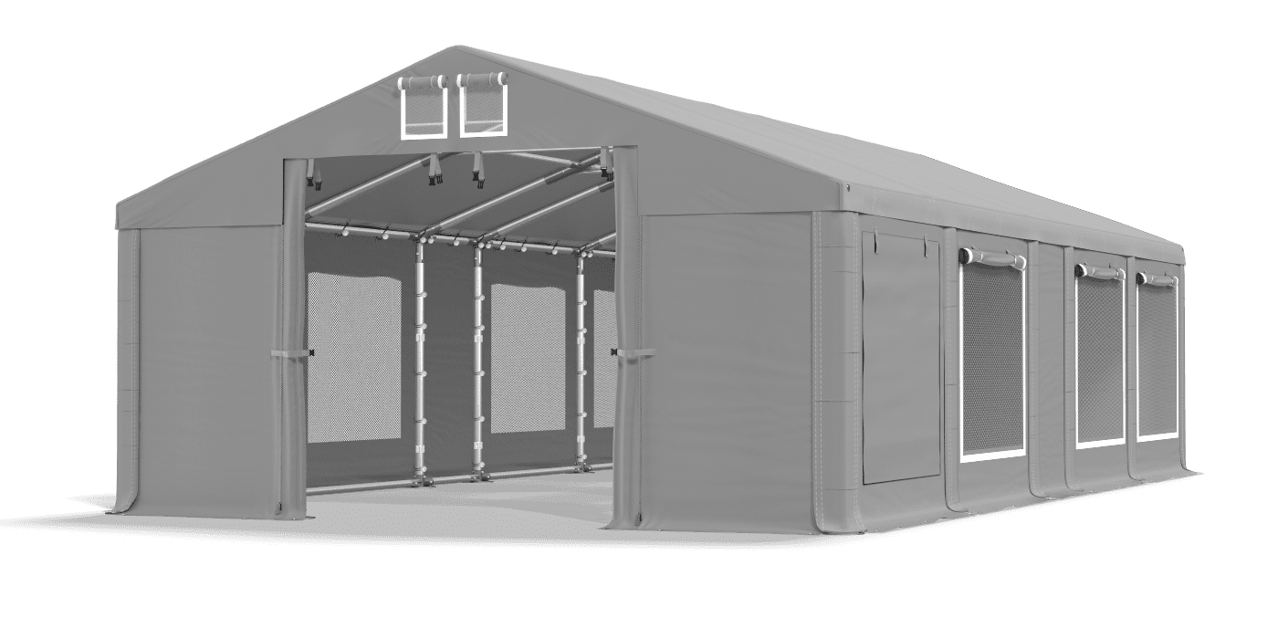 Brána stanu otvorená