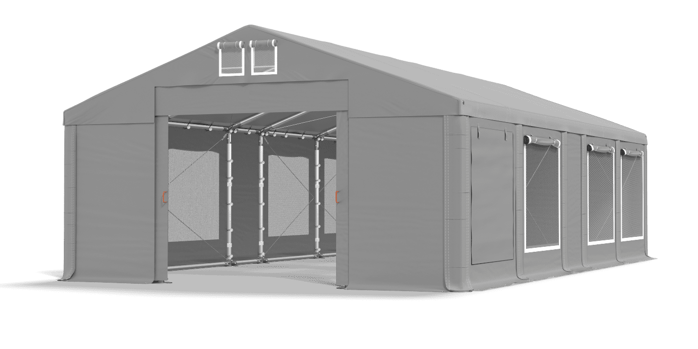 Brána stanu otvorená