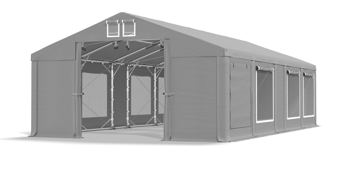 Brána stanu otvorená