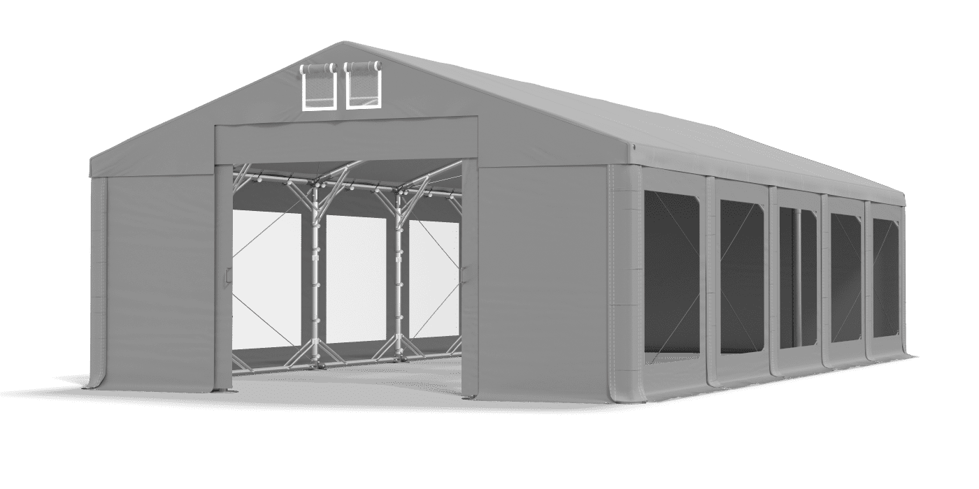 Brána stanu otvorená