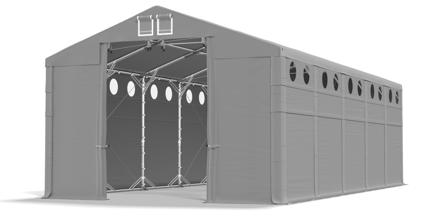 Brána stanu otvorená