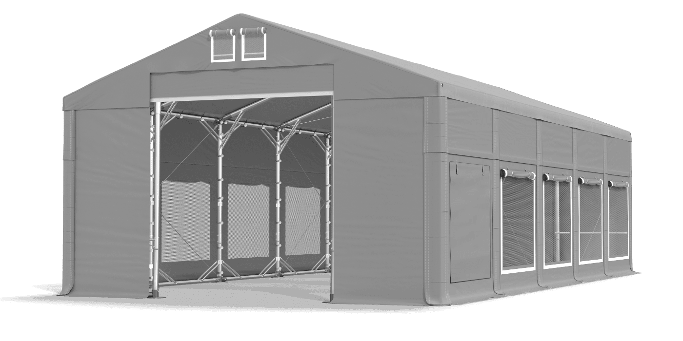 Brána stanu otvorená