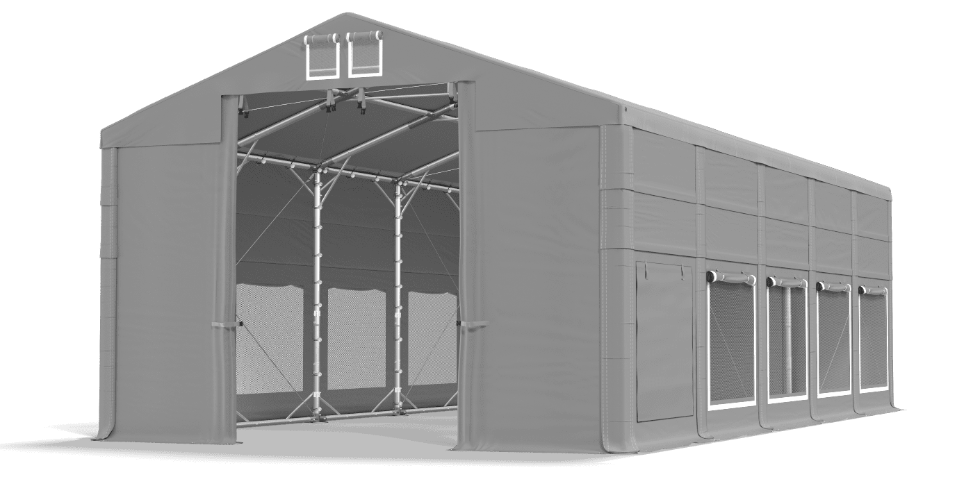 Brána stanu otvorená