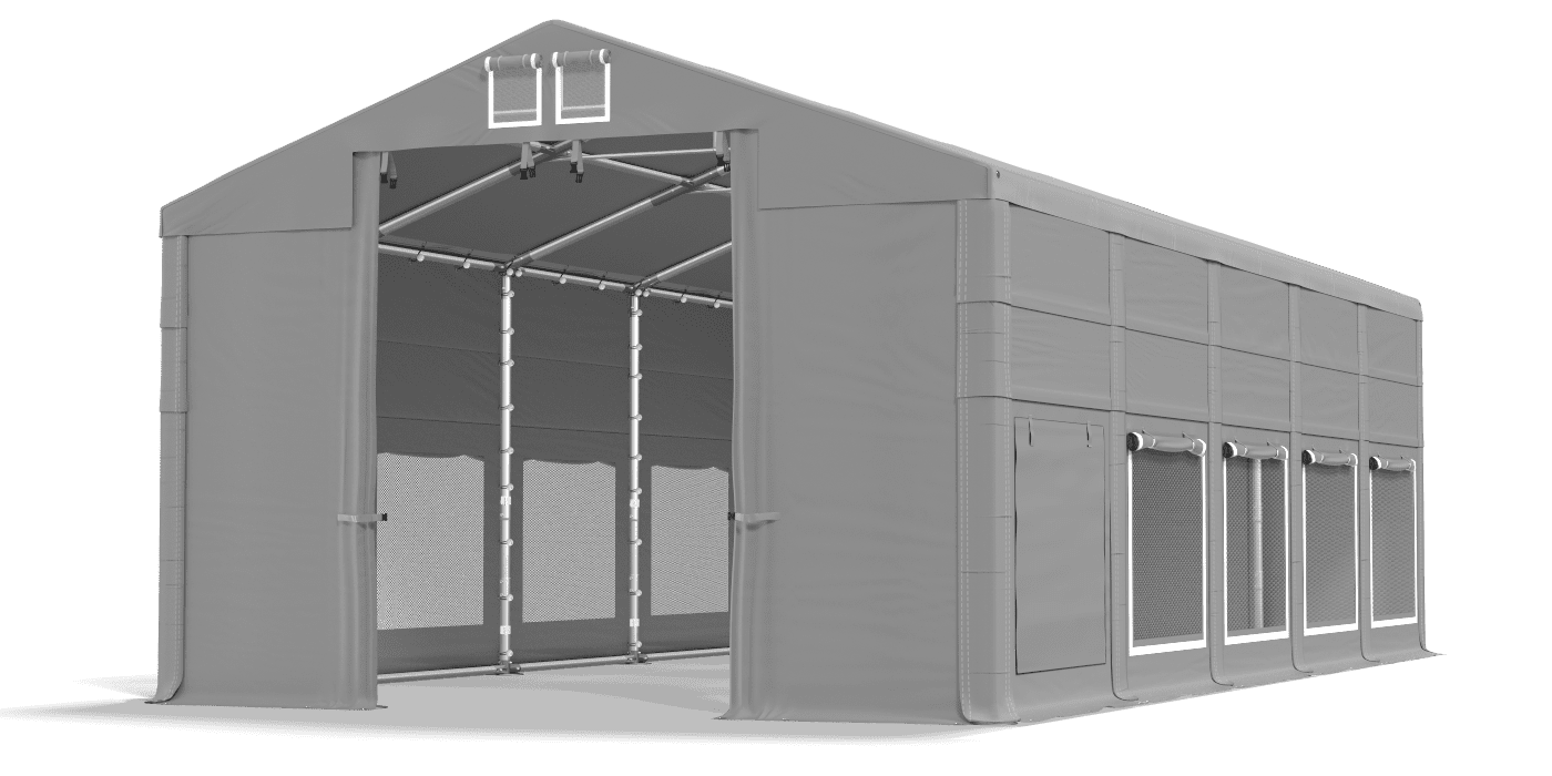 Brána stanu otvorená