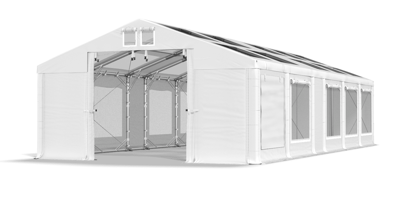 Brána stanu otvorená