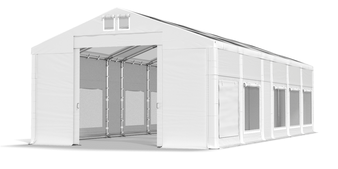 Brána stanu otvorená