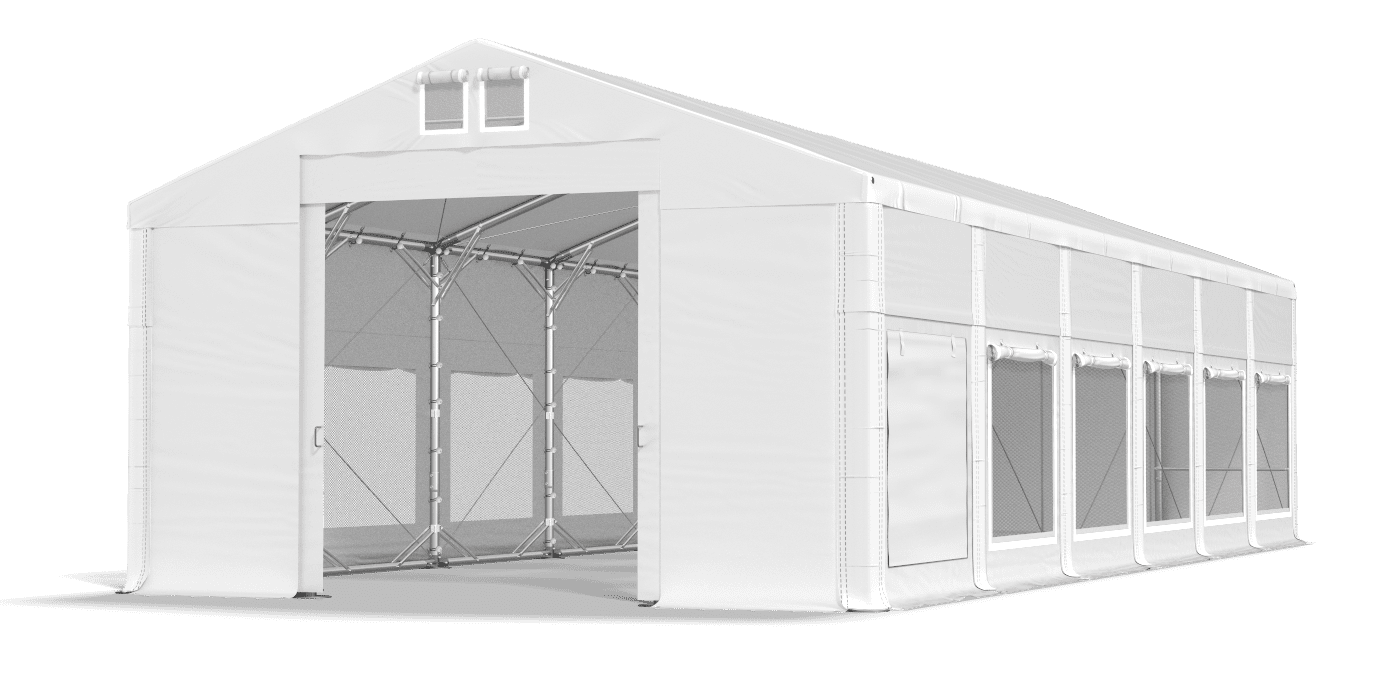 Brána stanu otvorená